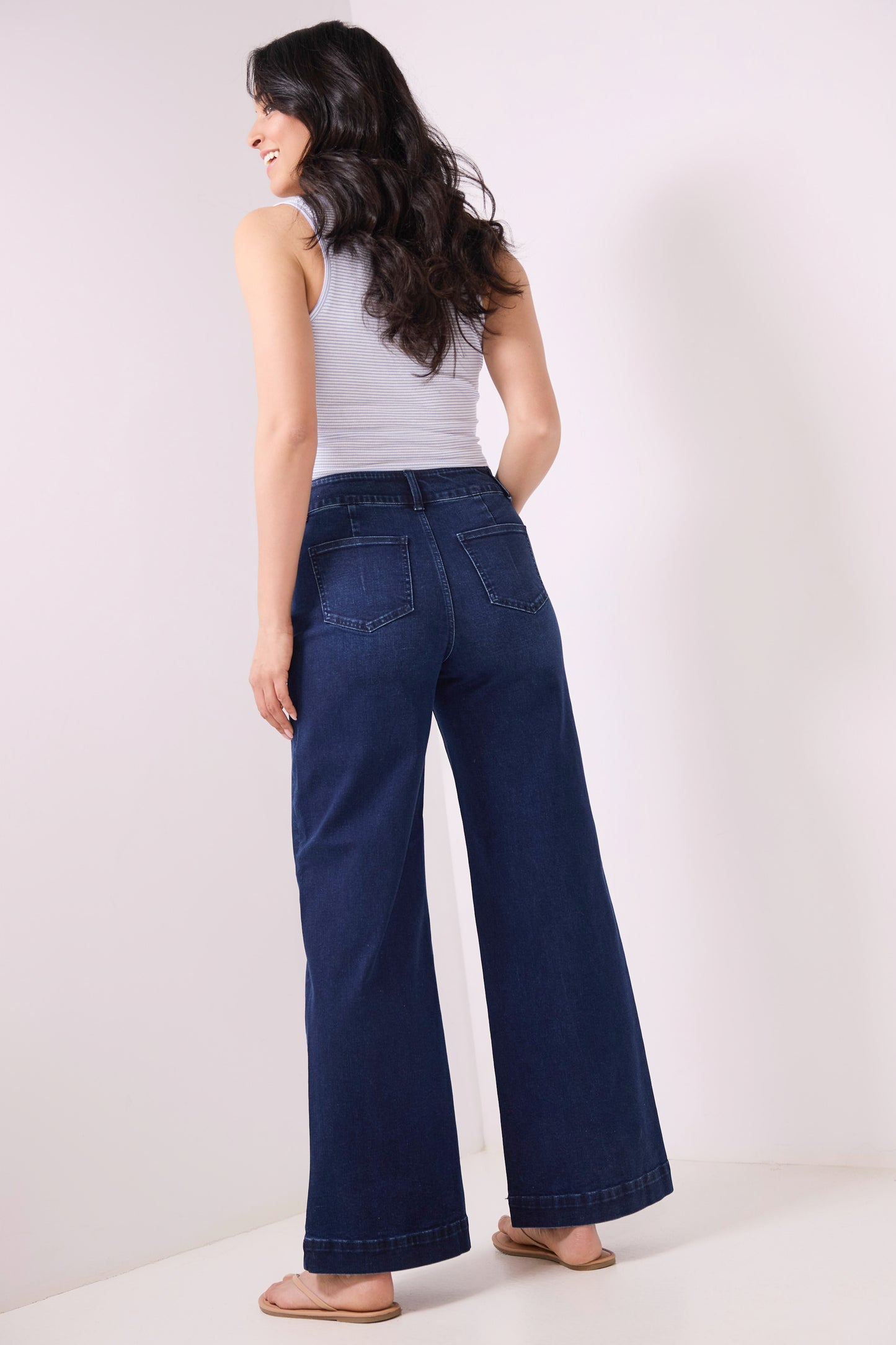 Secret Figure High-Rise Wide-Leg Jeans