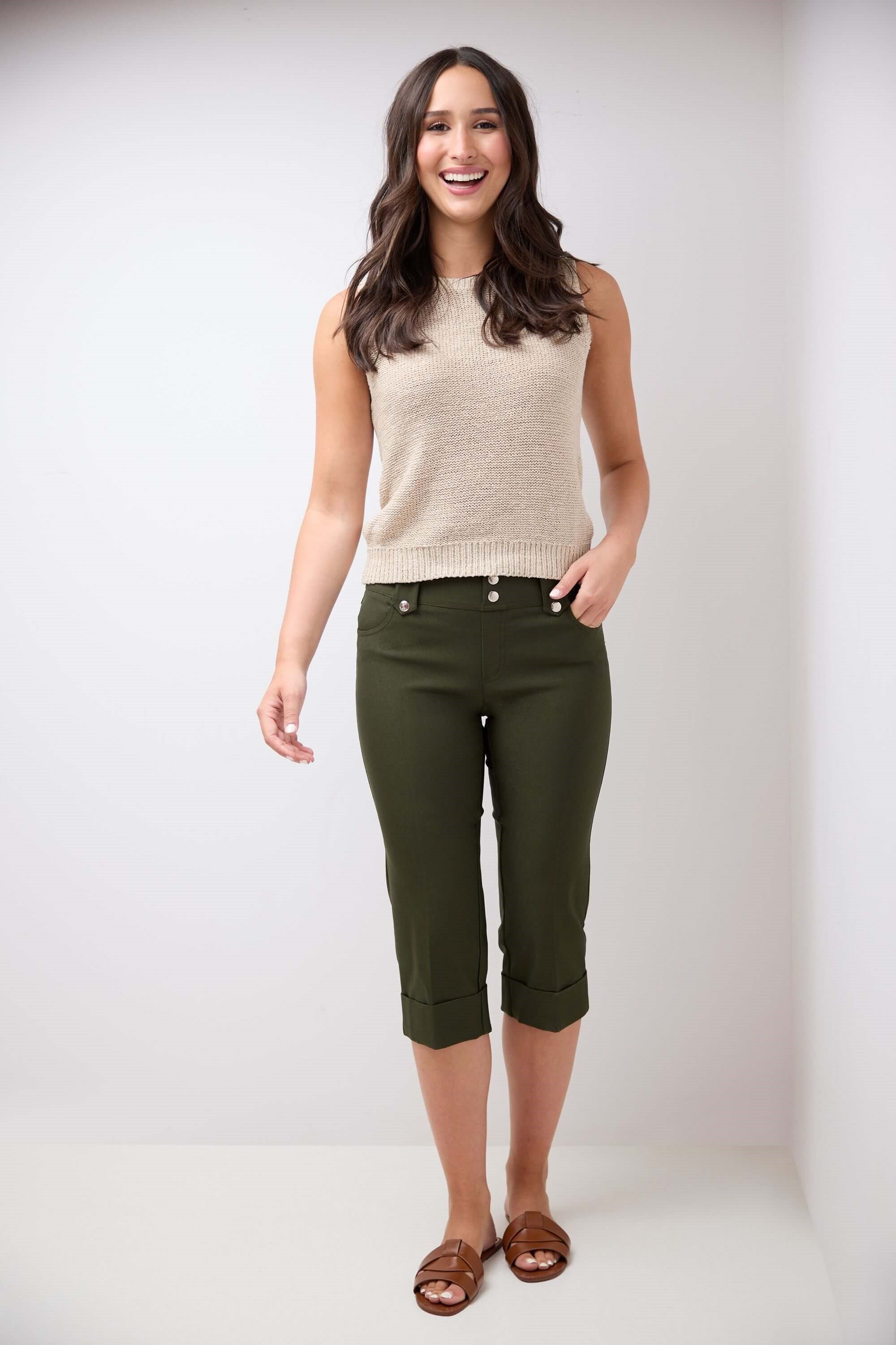 Chic Capri with Classic Cuffed Hem – Rekucci