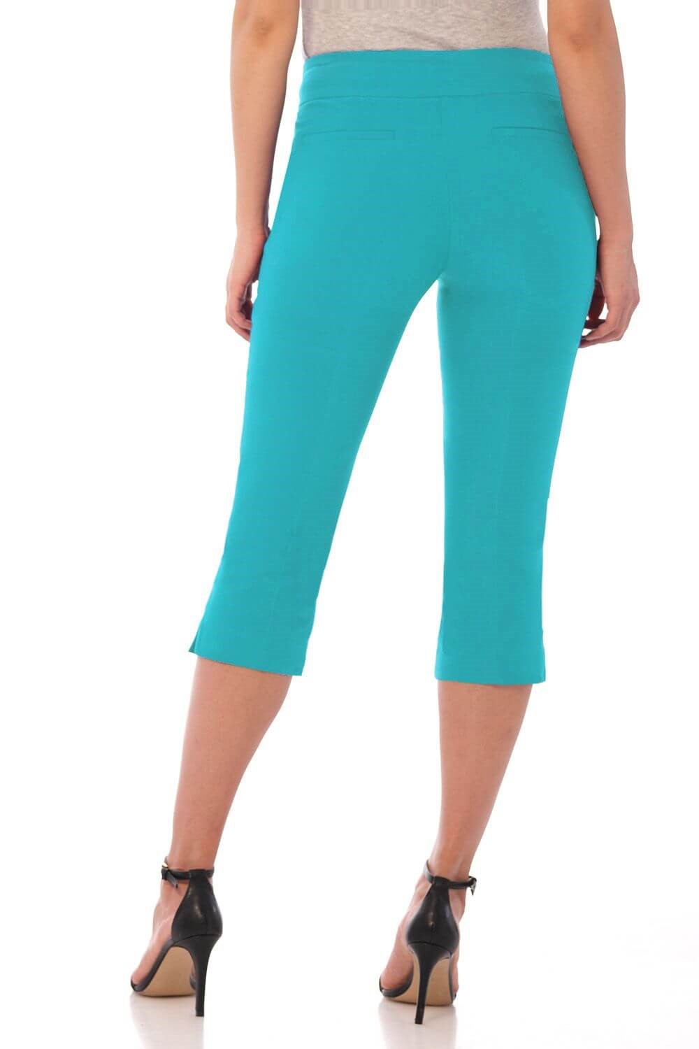 Secret Pocket Capris with Wide Waistband