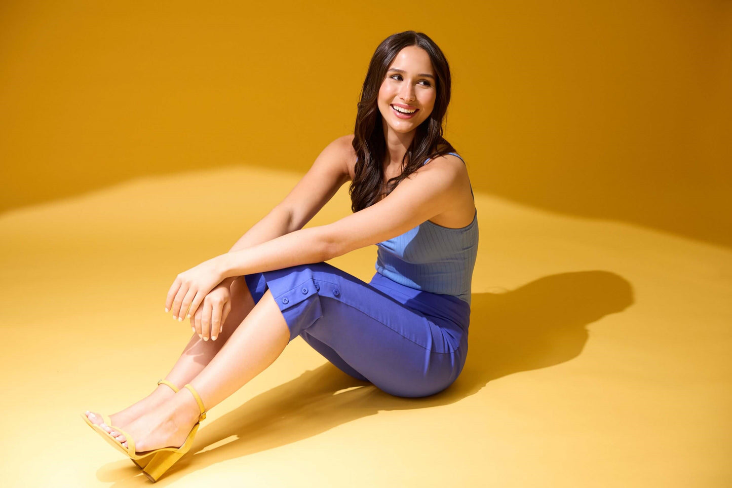 Rekucci EcoCosy Straight Leg Capri with Button Detail