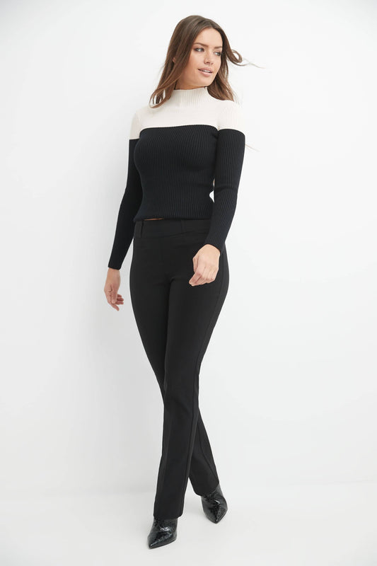 Barely Bootcut Pants with Fake Pockets