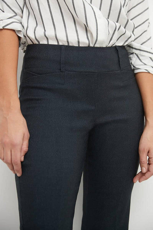 Barely Bootcut Pants with Fake Pockets