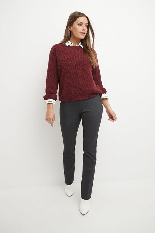 Straight leg pants with tummy control