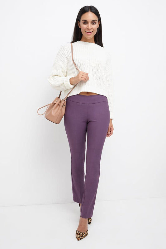 Straight leg pants with tummy control