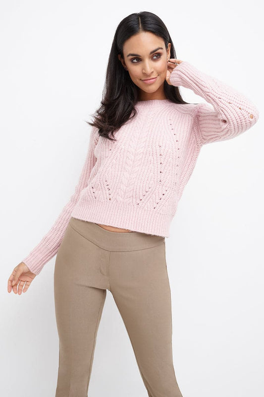 Straight leg pants with tummy control