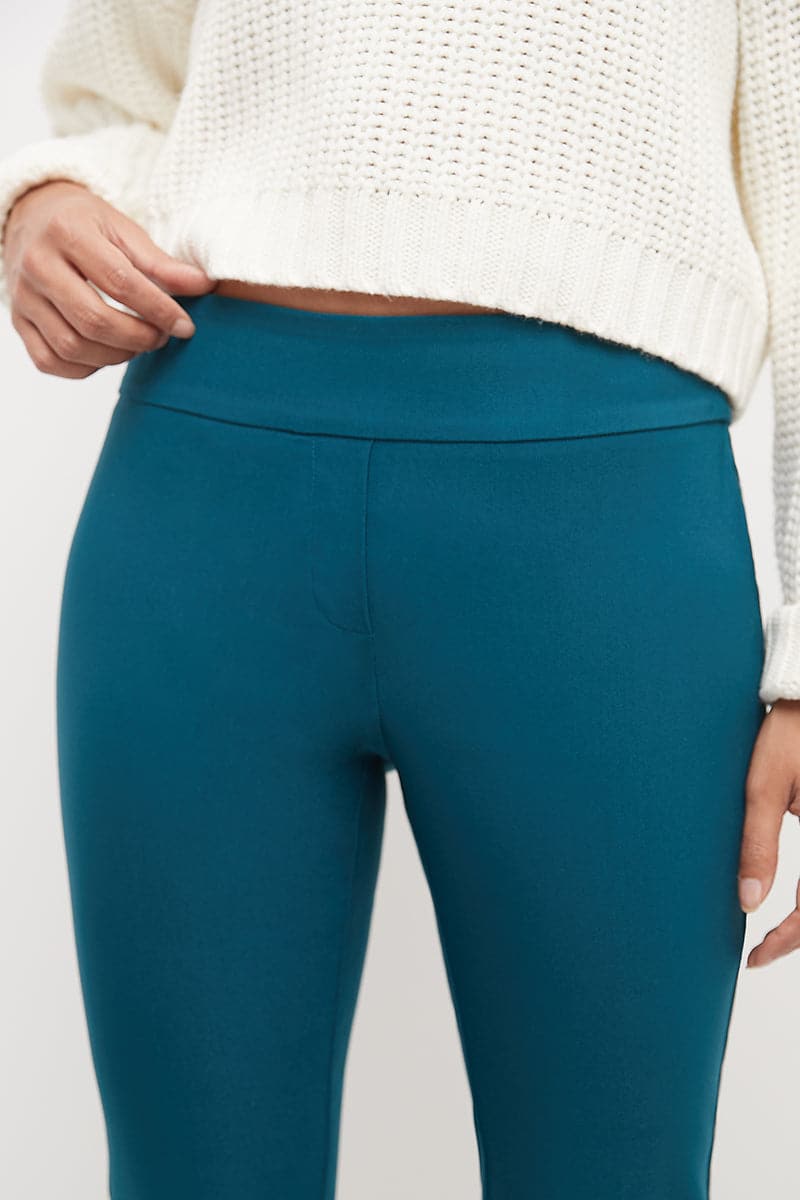 Straight leg pants with tummy control