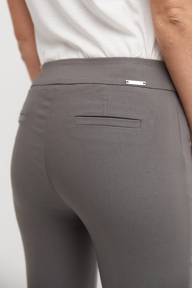 Skinny ankle pants with snaps