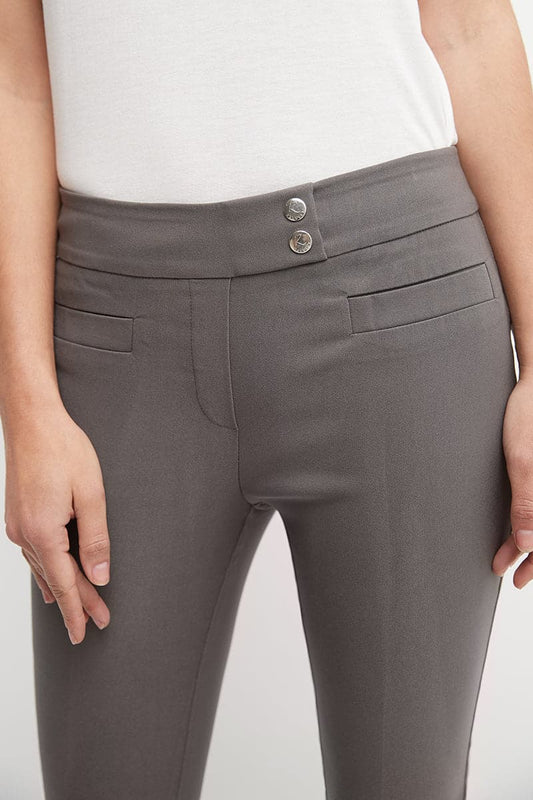 Skinny ankle pants with snaps