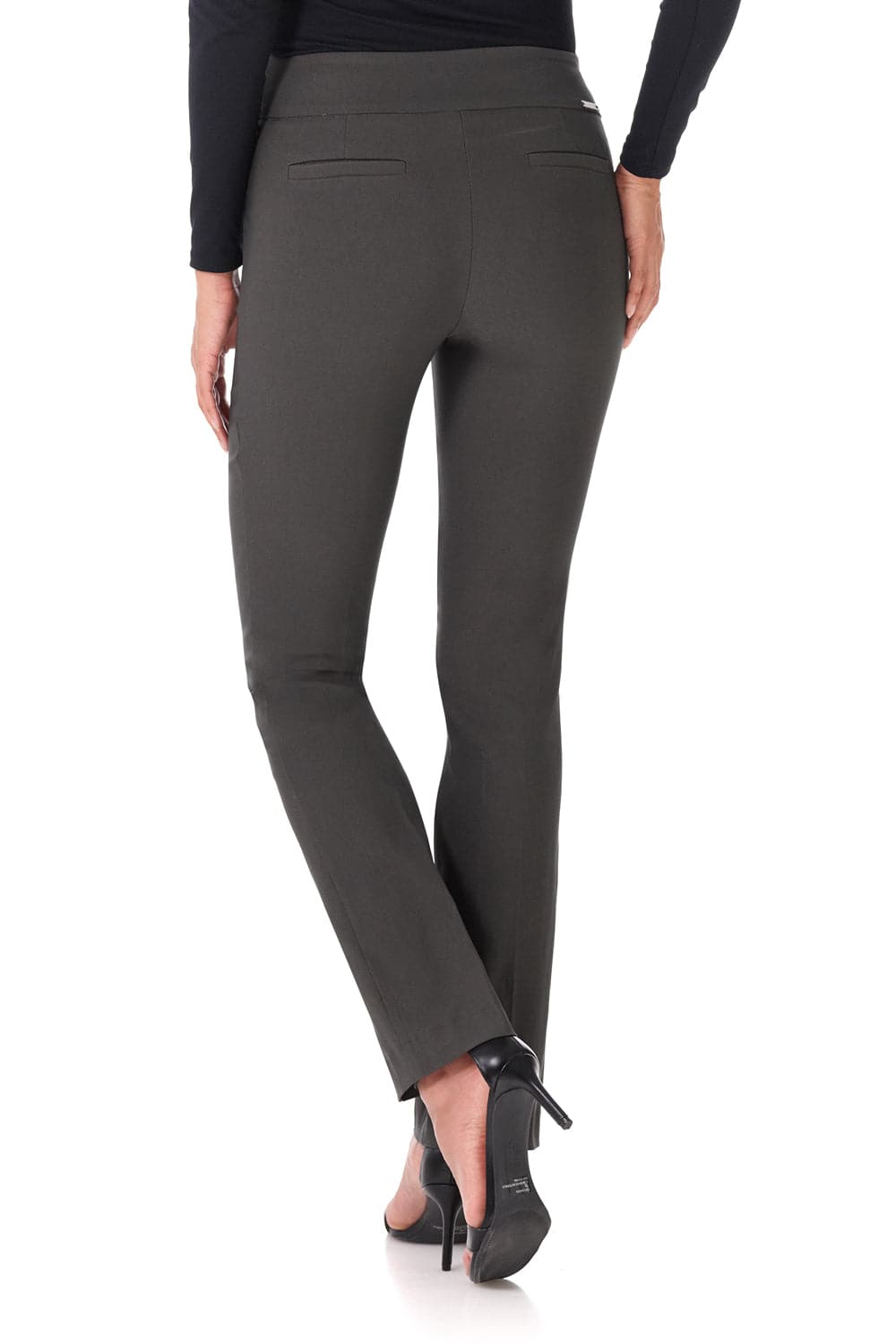 Straight classic pants with tummy control and pockets