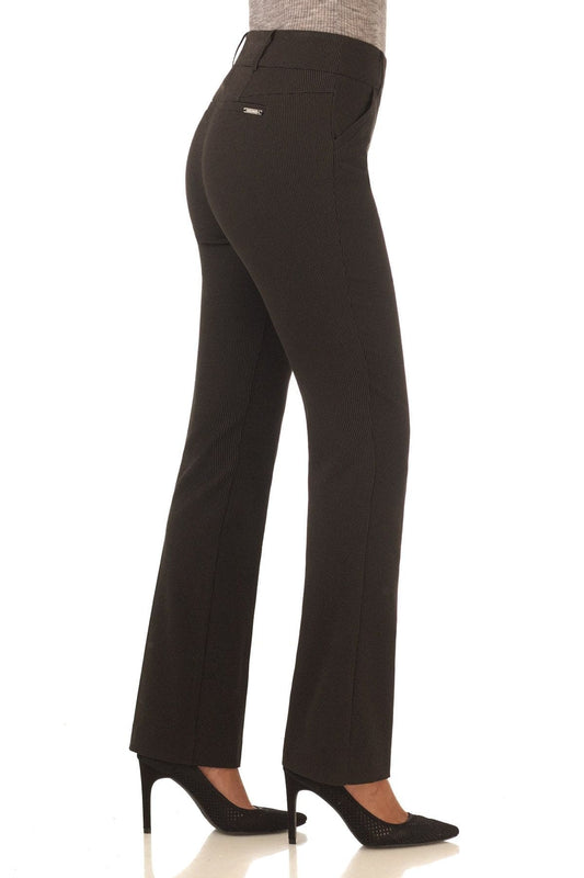 Stretch bootcut pants with tummy control and pockets