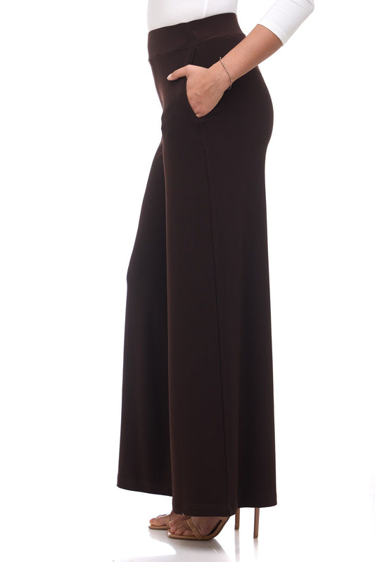 Rekucci Women's Travel Collection Palazzo Wide Leg Pant