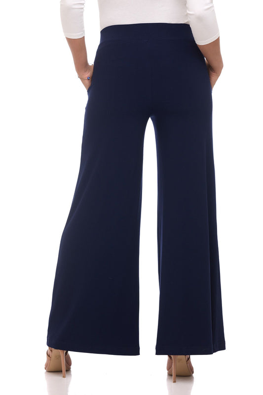 Rekucci Women's Travel Collection Palazzo Wide Leg Pant