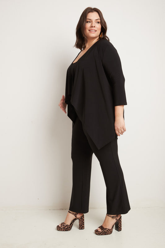 Travel Collection Plus Size Open-front Cardigan