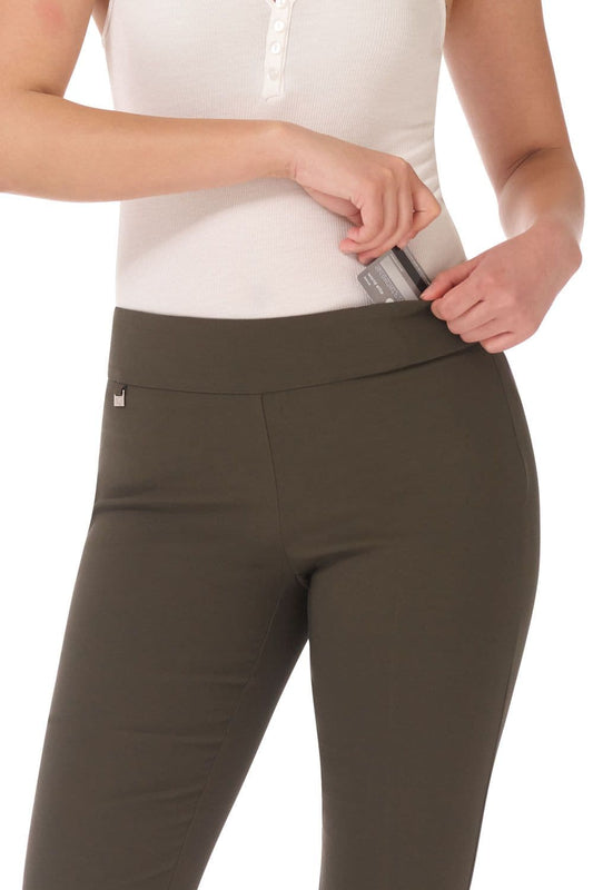 Secret Pocket Capris with Wide Waistband