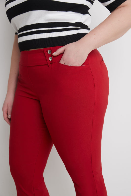 Curvy Chic Capris with Zipper Detail at the Hem