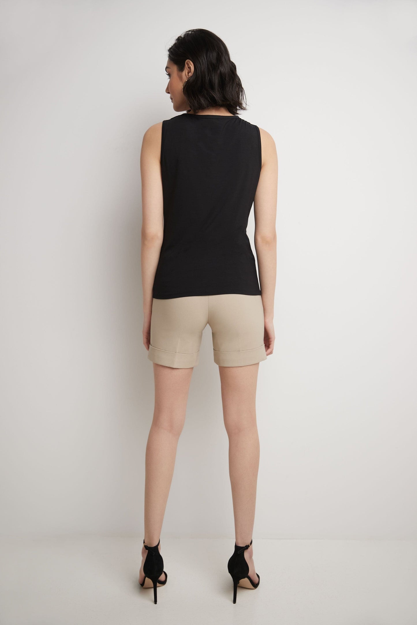 Super Soft Knit Cowl Neck Sleeveless Top