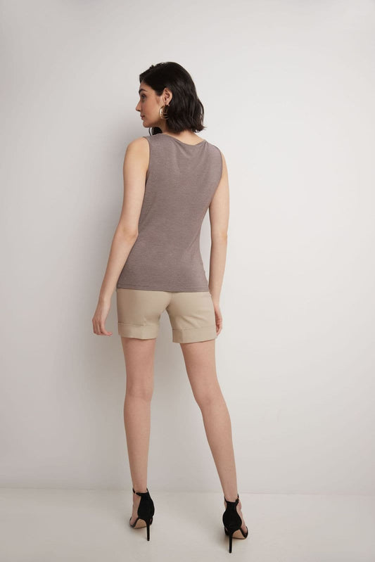 Super Soft Knit Cowl Neck Sleeveless Top