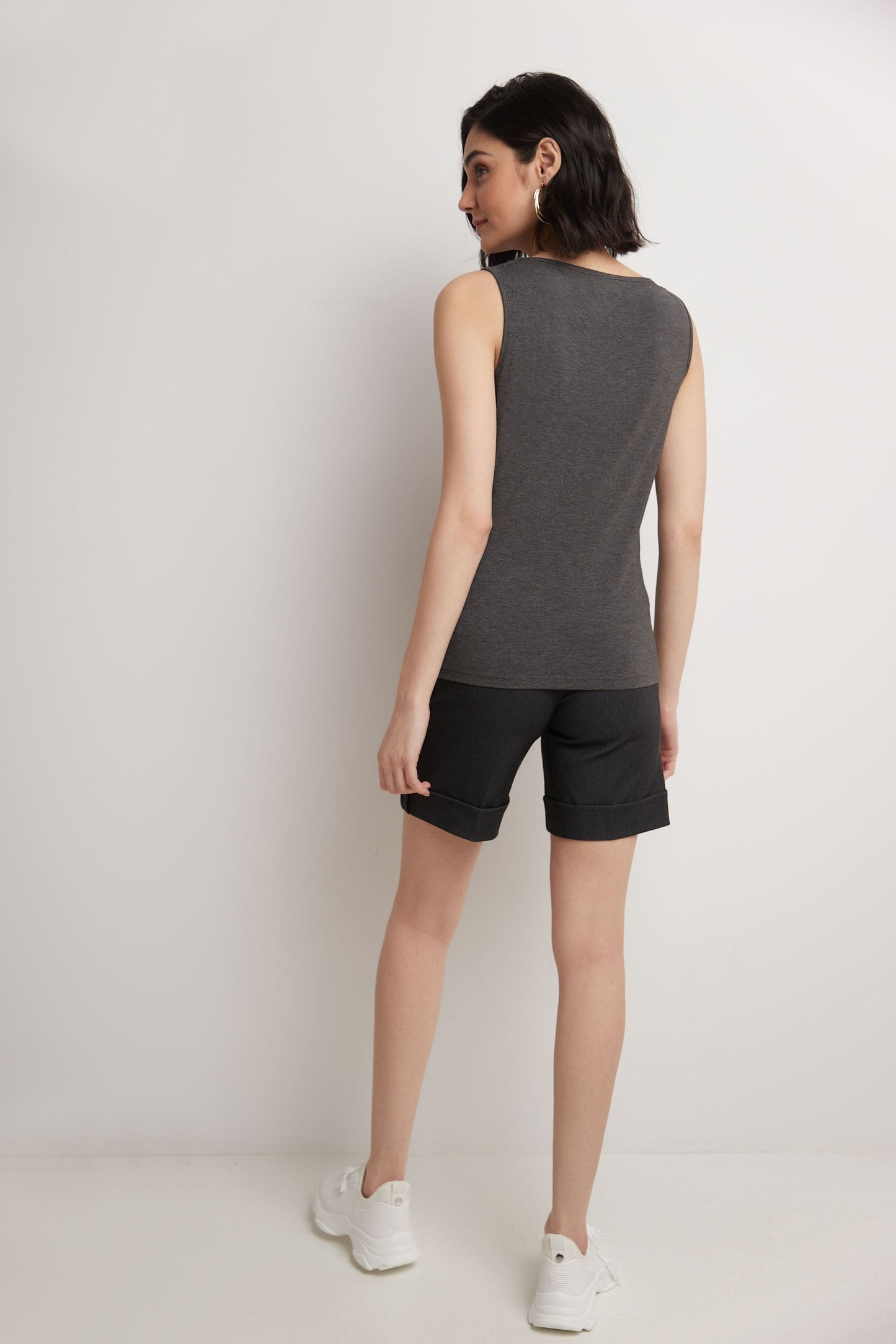 Super Soft Knit Cowl Neck Sleeveless Top