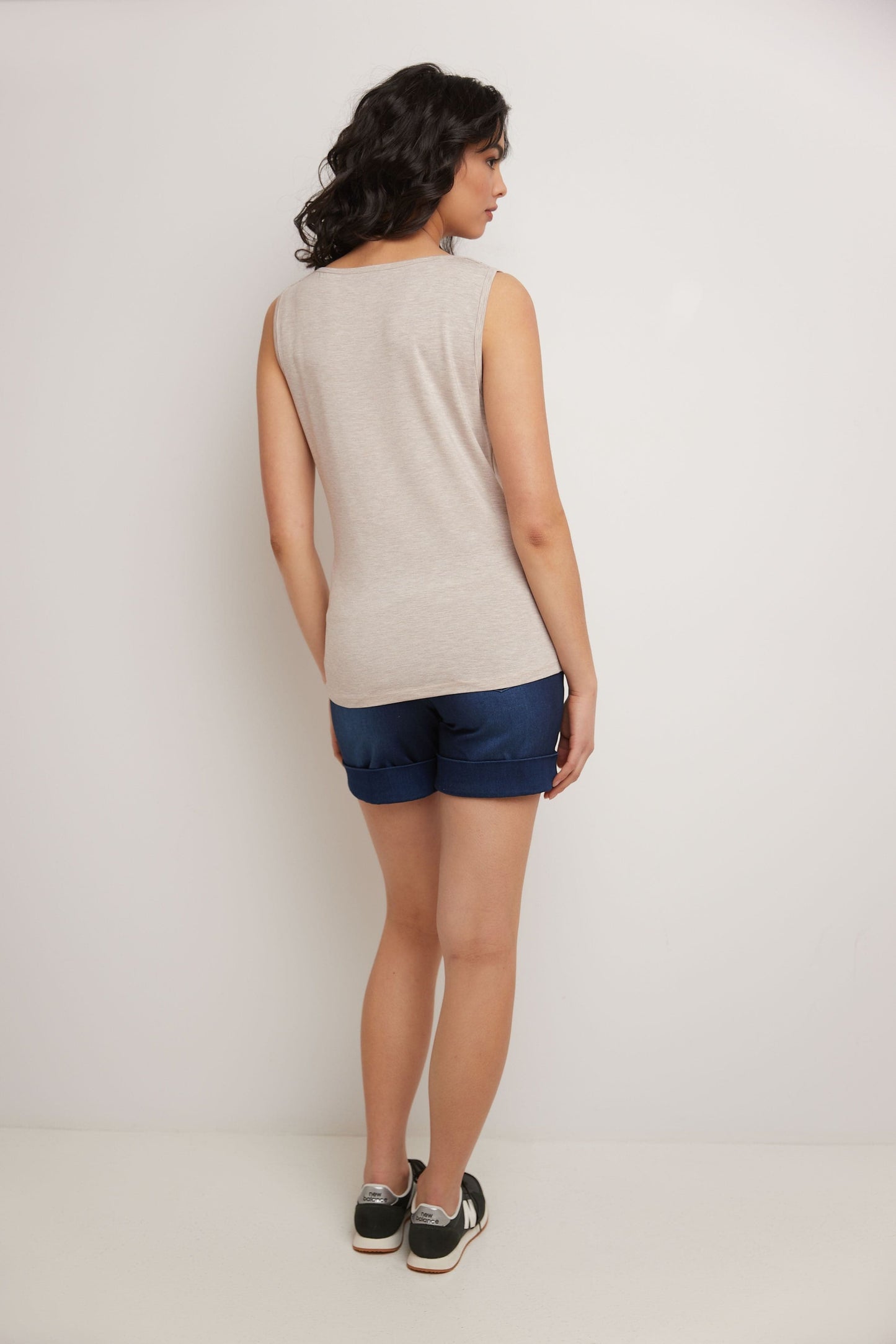 Super Soft Knit Cowl Neck Sleeveless Top
