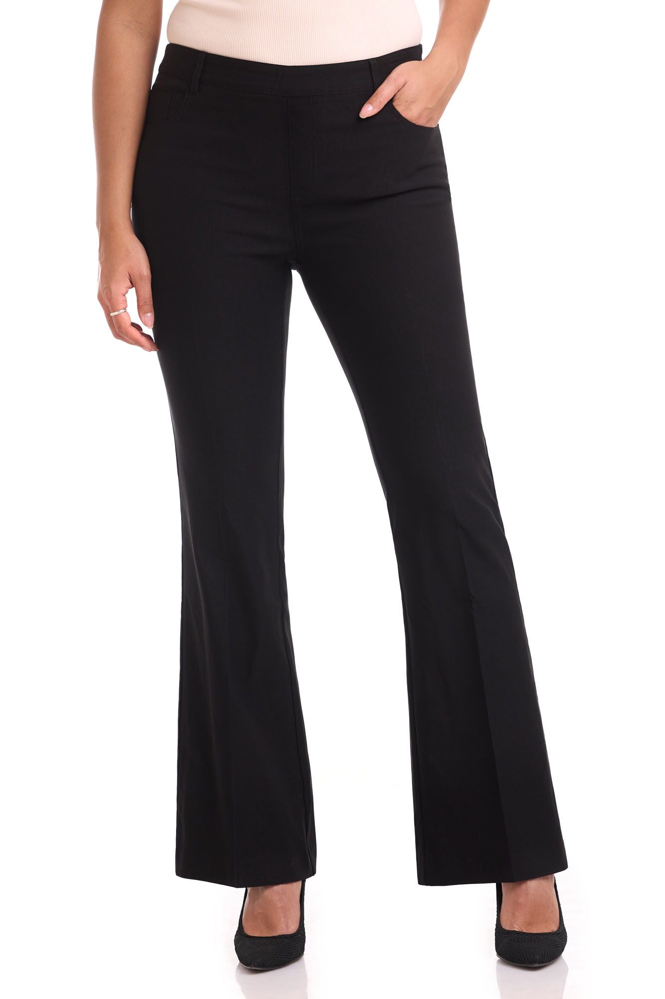 Rekucci EcoCosy Comfort Pull-On 5 Pocket Pant w/ Flare Leg