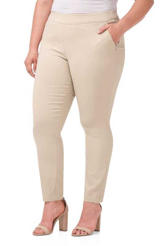 Curvy Tummy Control Work Pants with Real Pockets