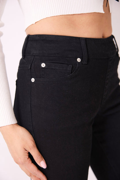 Pull-on Bootcut Jeans with real pockets