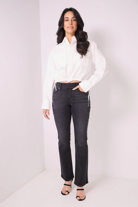 Pull-on Bootcut Jeans with real pockets