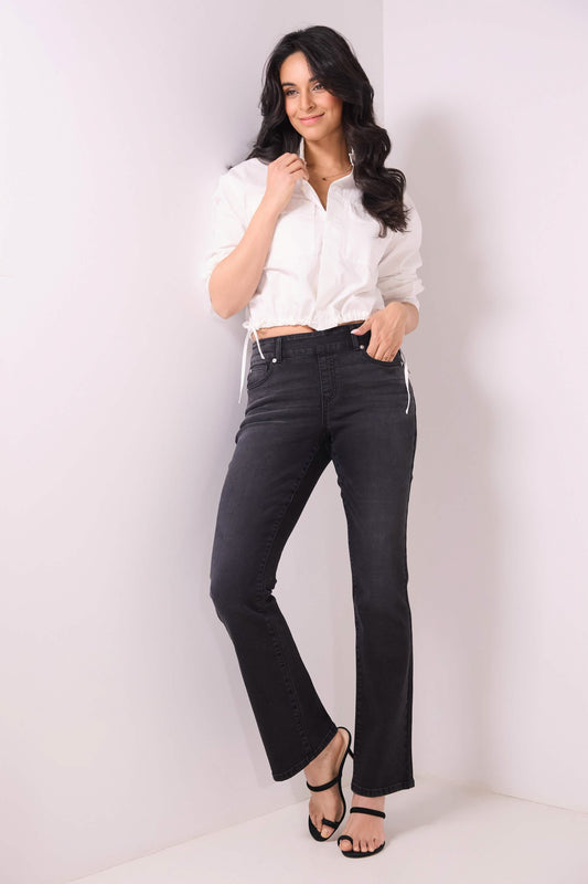 Pull-on Bootcut Jeans with real pockets