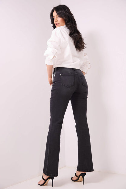 Pull-on Bootcut Jeans with real pockets