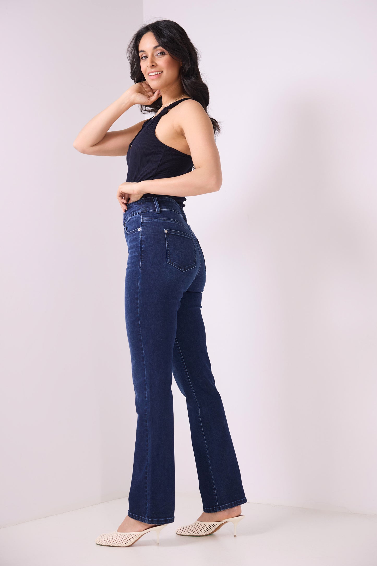 Secret Figure Pull-on Straight Leg Jeans with 5 real pockets