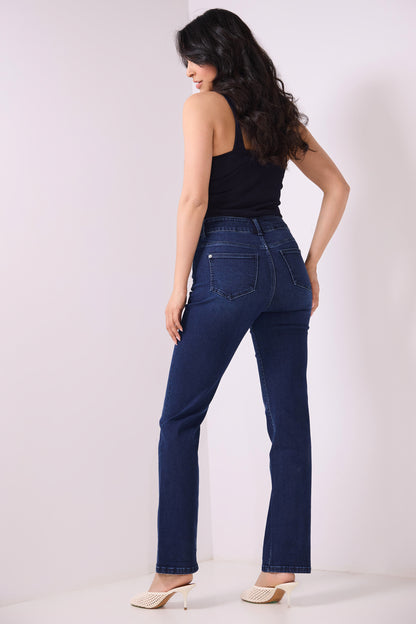 Secret Figure Pull-on Straight Leg Jeans with 5 real pockets