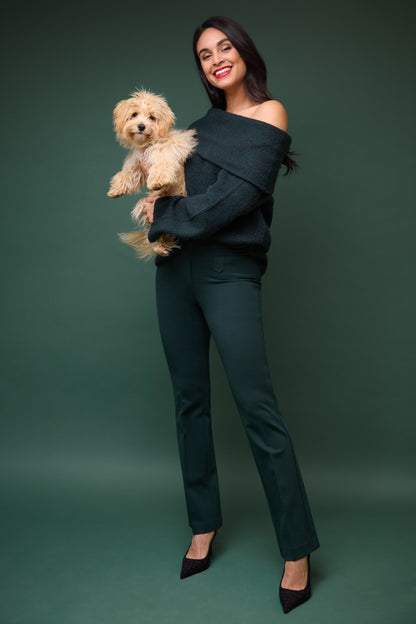 Secret Figure Pull-on Bootcut Pants with Tummy Control