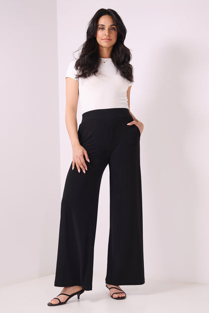Rekucci Women's Travel Collection Palazzo Wide Leg Pant