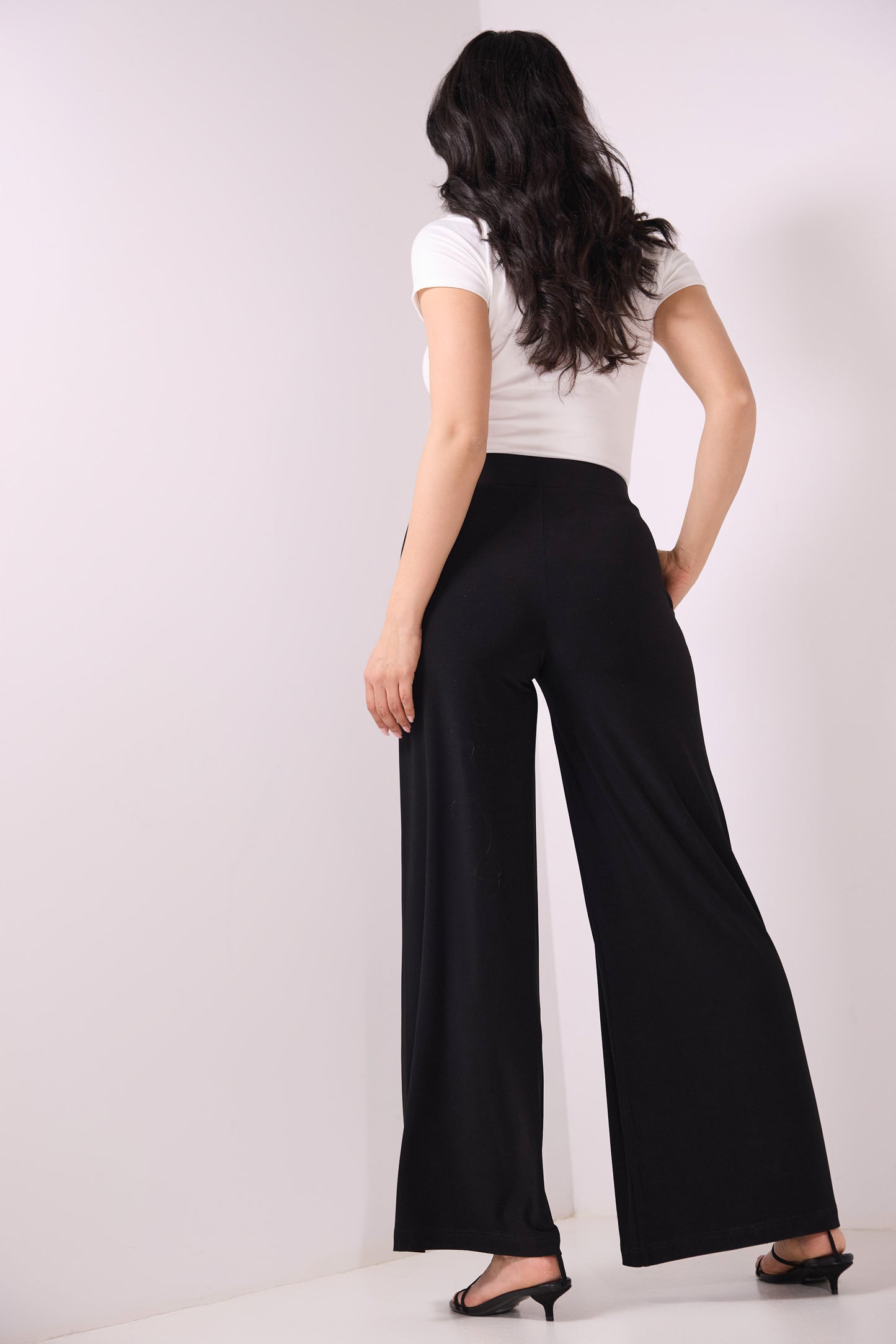 Rekucci Women's Travel Collection Palazzo Wide Leg Pant