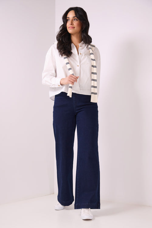 Secret Figure High-Rise Wide-Leg Jeans