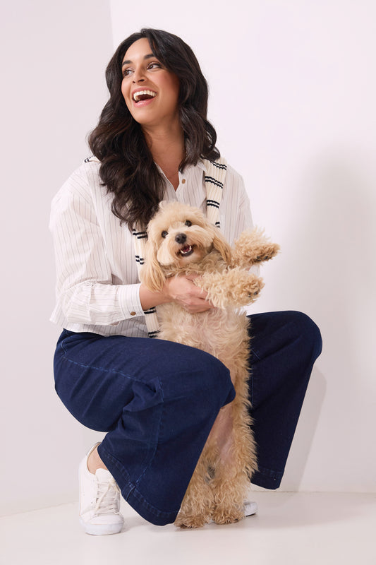 Secret Figure High-Rise Wide-Leg Jeans