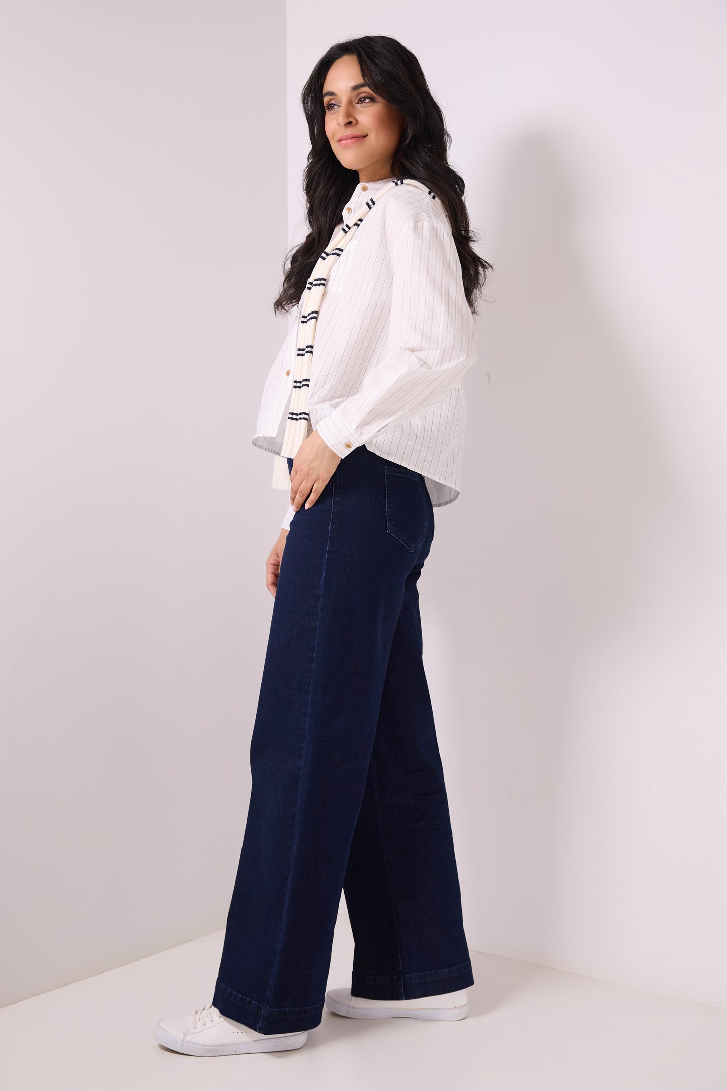 Secret Figure High-Rise Wide-Leg Jeans