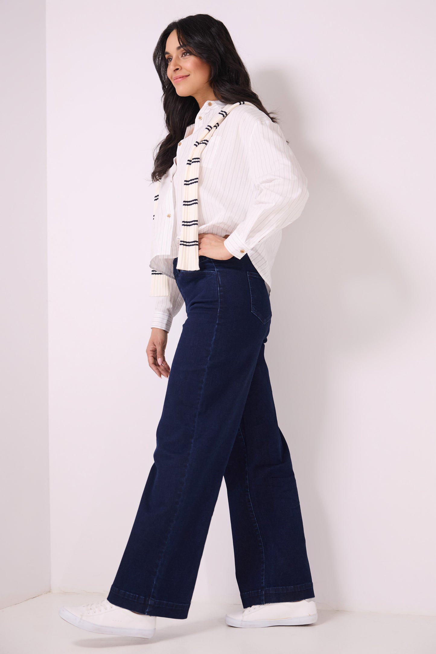 Secret Figure High-Rise Wide-Leg Jeans