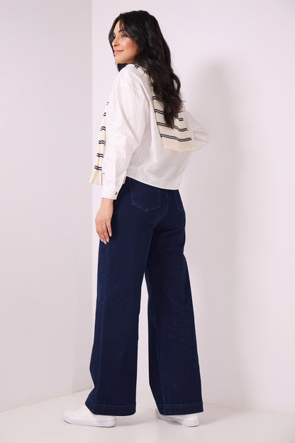 Secret Figure High-Rise Wide-Leg Jeans