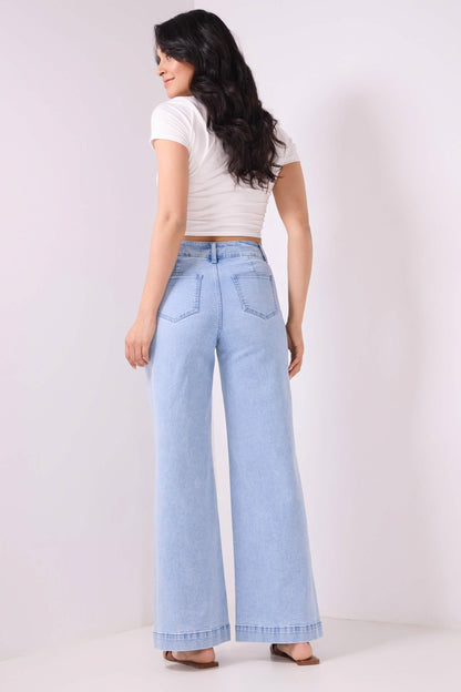 Secret Figure High-Rise Wide-Leg Jeans