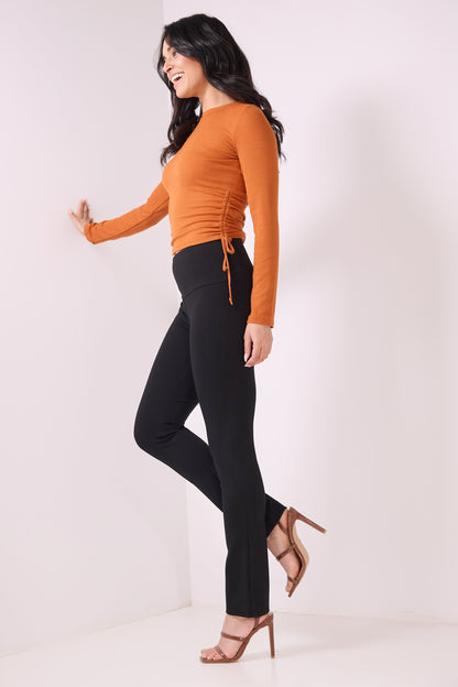 Rekucci Secret Figure Slim Leg Pant with Wide Waist