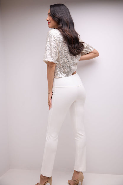 Rekucci Secret Figure Slim Leg Pant with Wide Waist