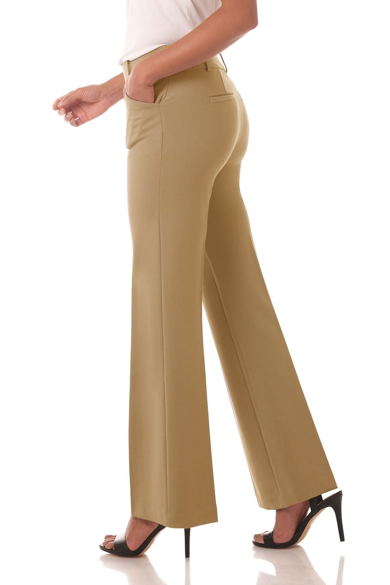 Rekucci Women's Secret Figure Pull-On Knit Wide Leg Pant