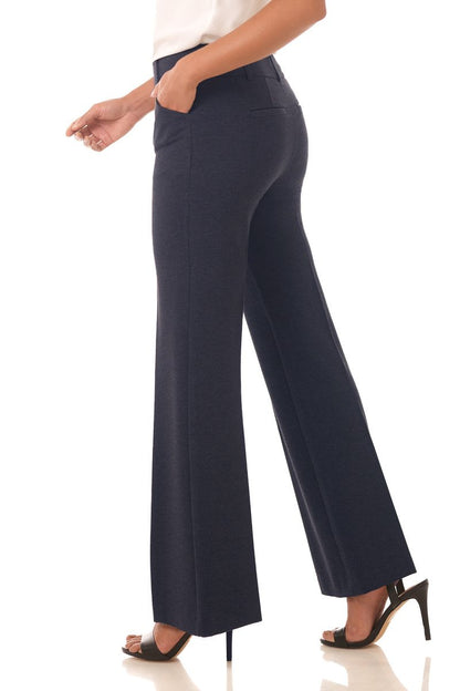 Rekucci Women's Secret Figure Pull-On Knit Wide Leg Pant