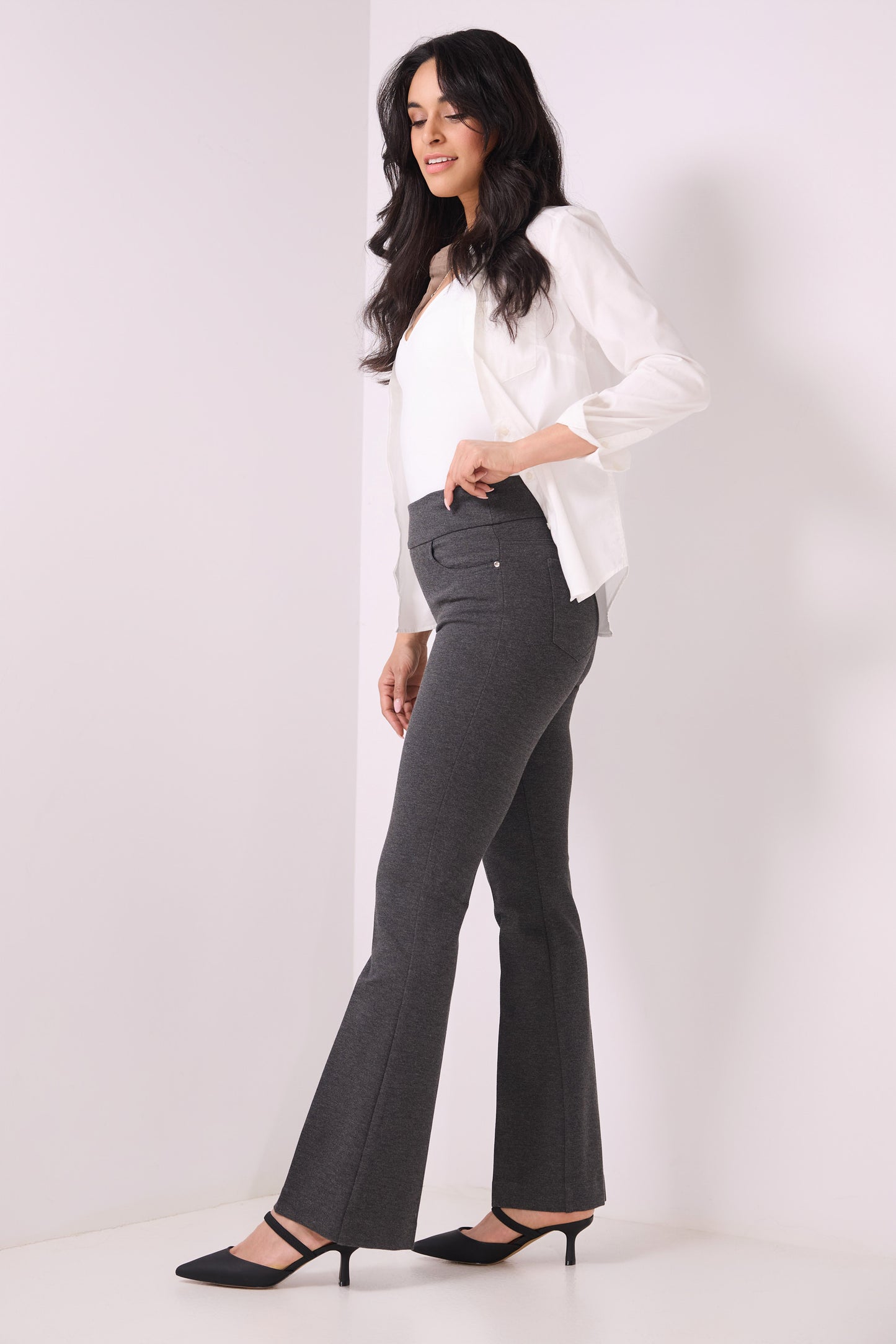 Secret Figure Pull-On Knit Bootcut 5 Pocket Pant