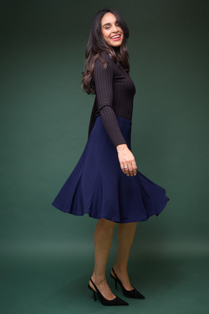 Bell Shaped Long Skirt with Flippy Flare