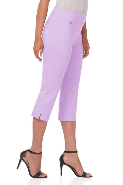 Secret Pocket Capris with Wide Waistband