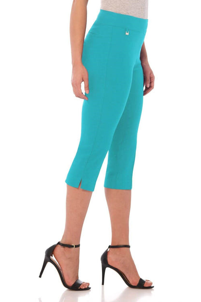 Secret Pocket Capris with Wide Waistband