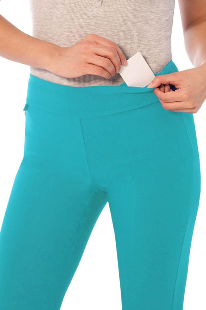 Secret Pocket Capris with Wide Waistband