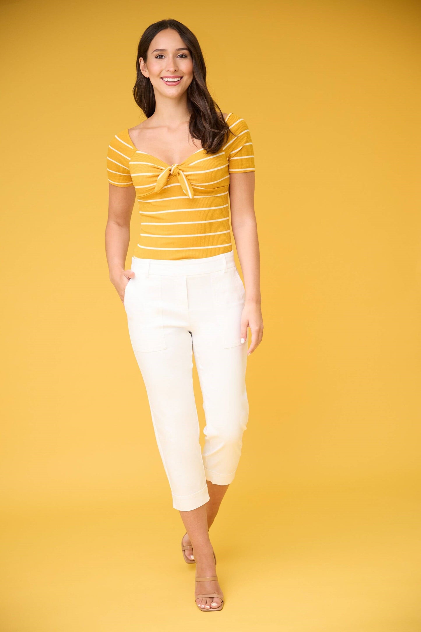 Rekucci EcoCosy Cuffed Modern Cargo Crop Pant